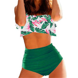 African Print High Waist Bikini Swimsuit-PS