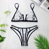 V Neck Bikini 2pc Swimsuit