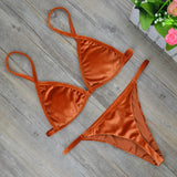 Velvet Thong Brazilian 2pc Swimsuit