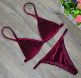 Velvet Thong Brazilian 2pc Swimsuit