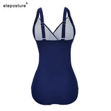 One Piece Mesh Patchwork Swimsuits-PS