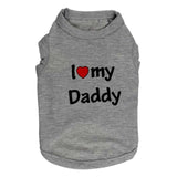 For Small Dogs I love Mommy/Daddy Tee