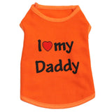 For Small Dogs I love Mommy/Daddy Tee