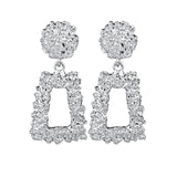 Ztech Rhinestones Water Drop Crystal Geometric Vintage Earrings