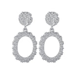 Ztech Rhinestones Water Drop Crystal Geometric Vintage Earrings