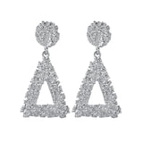 Ztech Rhinestones Water Drop Crystal Geometric Vintage Earrings