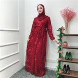 Lace Embroidery Long Robe