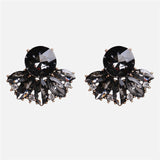 Ztech Crystal Drop Fringed Tassel Dangle Earrings