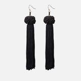 Ztech Crystal Drop Fringed Tassel Dangle Earrings