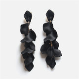 Ztech Crystal Drop Fringed Tassel Dangle Earrings