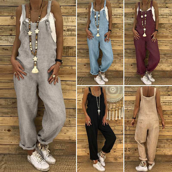 Loose Long Harem Overall Rompers