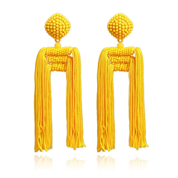 Ztech Bohemian Long Tassel Fringed Drop Dangle Earrings