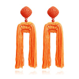 Ztech Bohemian Long Tassel Fringed Drop Dangle Earrings