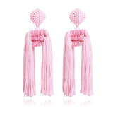 Ztech Bohemian Long Tassel Fringed Drop Dangle Earrings