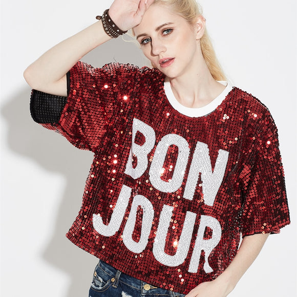 BON JOUR Sequin Top