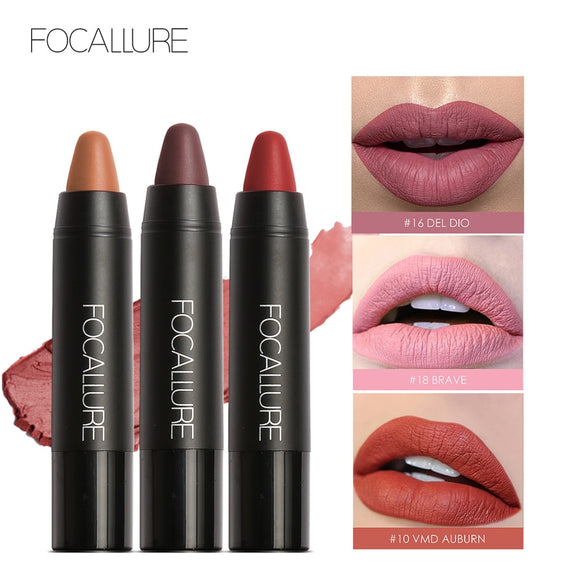 FOCALLURE 19 Colors Matte Waterproof Lipstick (MkUp)